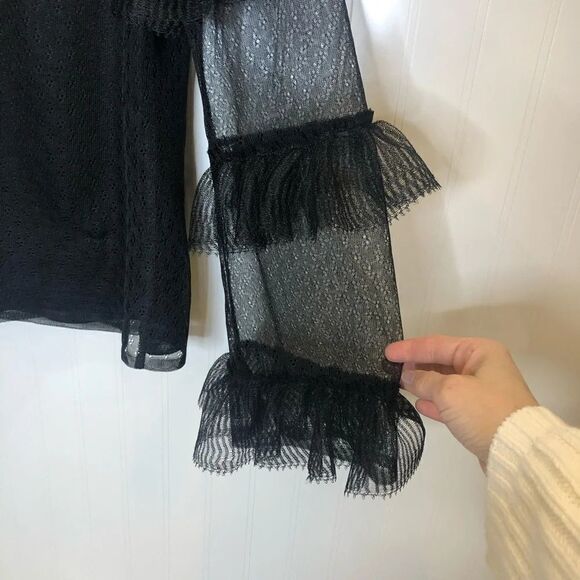 KUKHAREVA LONDON Black Lace Sandy Top - Picture 3 of 8